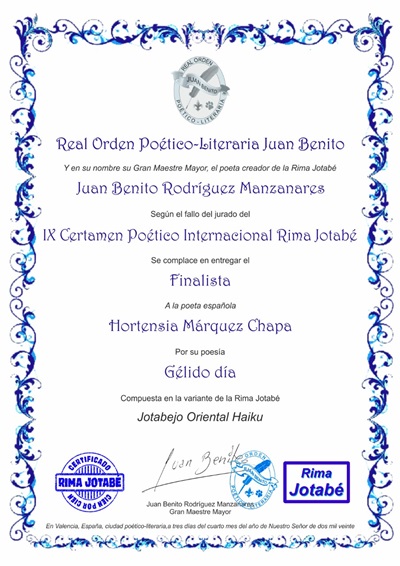9º certamen jotabé - Finalista